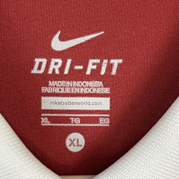 Nike Polo Shirt Womens XL Red Alabama Crimson Tide Performance Dri‎ Fit Stretch - Picture 3 of 11